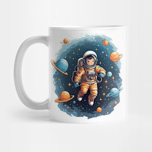 Colorful Astronaut in Space #12 Mug